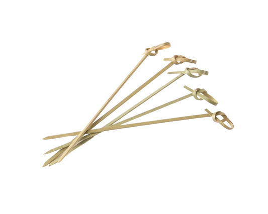 Bamboe Prikker met knoop. 10cm (250stuks)